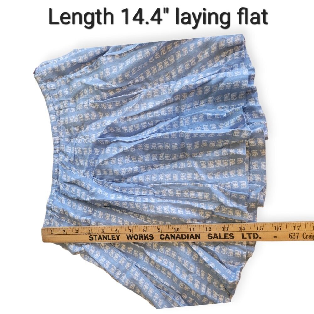 Urban Outfitters Cecile Pleated Mini Skirt Sky Blue High Waisted A Line Size S - Picture 9 of 10